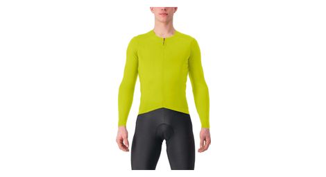 Maillot castelli manches longues fly homme jaune  m