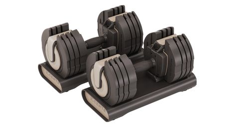 Smart stack 50 haltères réglabes fitness 2.3 kg - 22.5 kg la paire