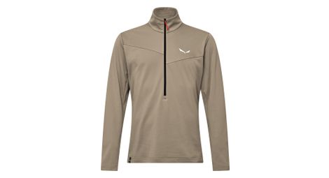 Herren salewa puez cammino polarlite 1/2 zip fleecejacke beige