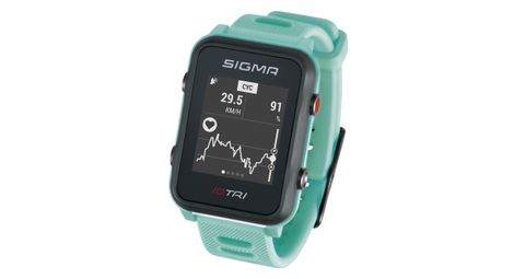 Montre gps sigma id tri turquoise fluo