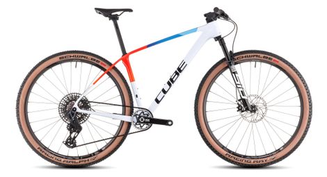 VTT Semi-Rigide Cube Phenix C:68X SLX Sram 12V 29'' Blanc Bleu Rouge Teamline 2025