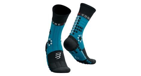 Compressport pro racing calcetines winter trail azul/negro