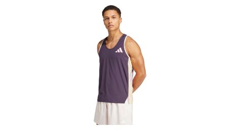 Adidas performance adizero promo tank black pink l
