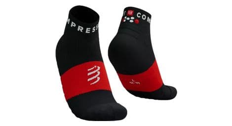 Compressport ultra trail socks v2.0 low schwarz/rot 42-44