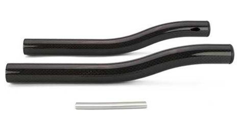 Usa le estensioni tri s-bend carbon da 240 mm nere
