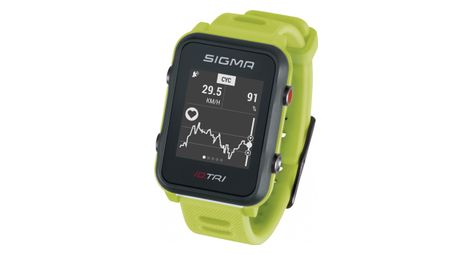 Montre gps sigma id tri vert fluo