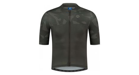 Maillot manches courtes velo rogelli camo - homme - vert militaire