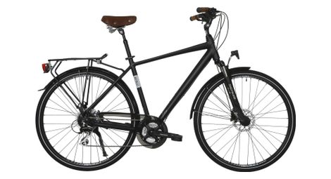 Bicicleta de ciudad bicyklet léon shimano acera/altus 8v 700 mm negra 53 cm / 170-185 cm