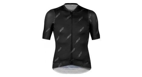 Ozio maillot cycliste manches courtes speed noir homme coupe ajustee