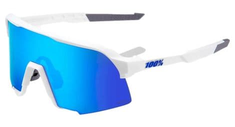 Gafas 100% s3 blanco mate/ hiper azul espejo multilayer 
