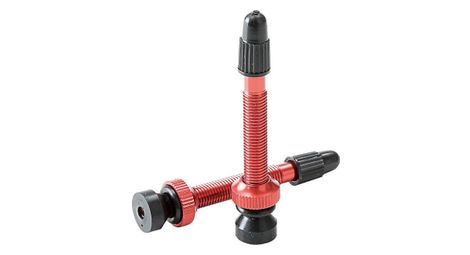 Valve tubeless conique 45 mm - rouge - lot de 2 valves