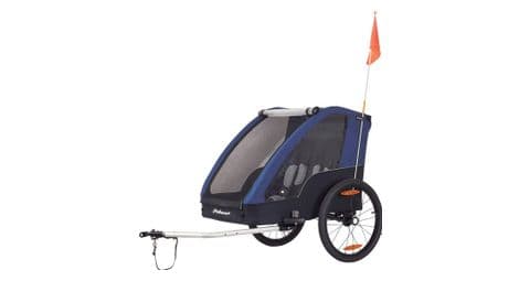 Remorque enfant 2 places 20' grey / blue polisport.