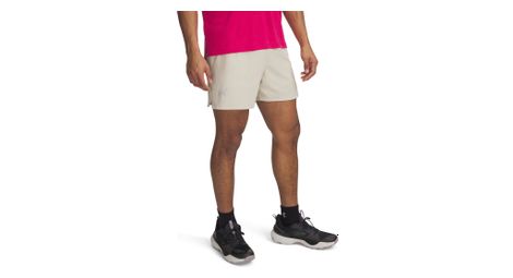 Pantalón corto under armour trail run launch beige hombre
