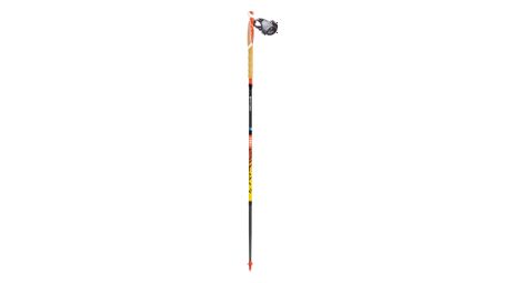 TSL Outdoor Carbon 4 Corcho Cross Fire Bastones de Trail Plegables de 4 FilamentosAmarillo/Rojo