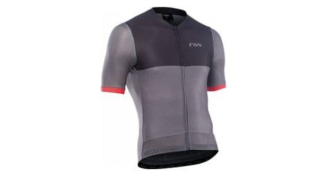 Maillot manches courtes northwave storm air gris/rouge 