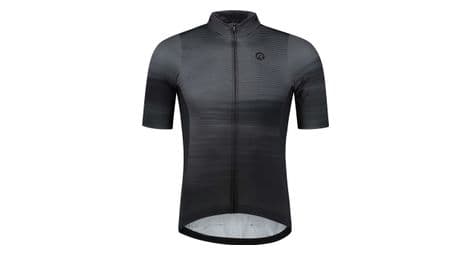 Maillot manches courtes velo rogelli glitch - homme - noir/gris