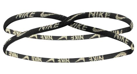 Nike vaste kant metallic hoofdband zwart unisex