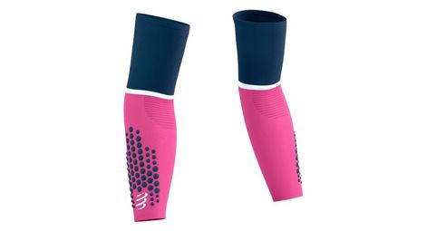 Manchettes compressport armforce ultralight rose/bleu