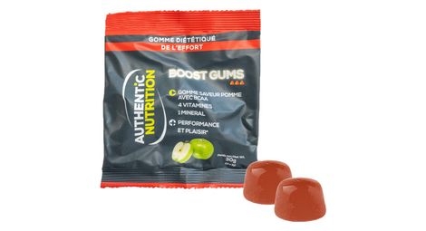 Gommes énergétiques authentic nutrition - boost gums - pomme