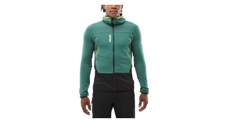 Polaire à capuche millet fusion grid hoodie vert homme