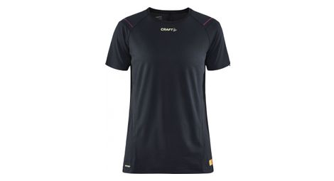 Maillot manches courtes femme craft pro hypervent noir rose