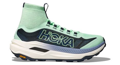 hoka tecton x 3 green blue women s trail shoes