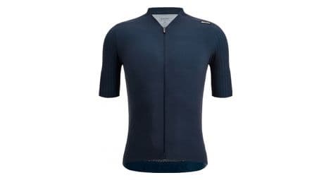Maillot manches courtes santini redux speed bleu fonce