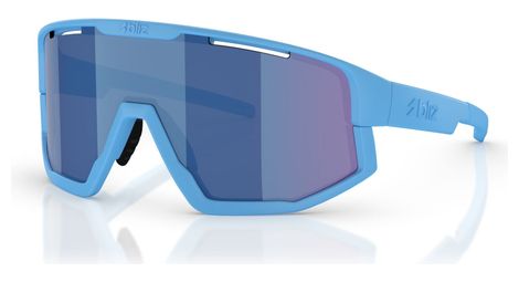 Occhiali bliz fusion azzurro - lente a specchio grigio/blu