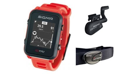 Montre gps sigma id.tri set rouge