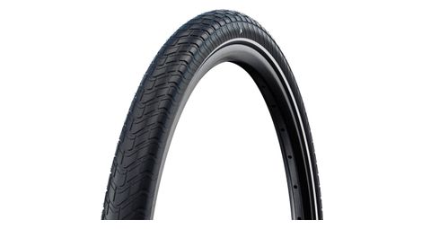 Pneu Schwalbe Motion Big Apple 26" TubeType Rigide RaceGuard Addix Green E-Bike E-25 Flancs Reflex Noir
