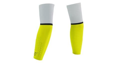 Compressport armforce ultralight sleeves wit/geel