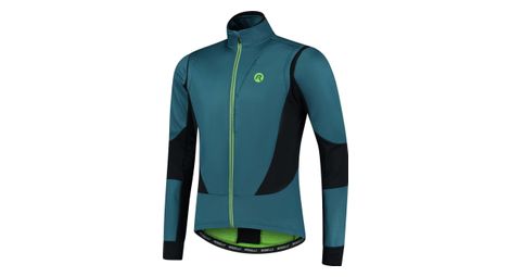 Veste Velo Hiver Rogelli Brave - Homme - Bleu/Noir/Lime