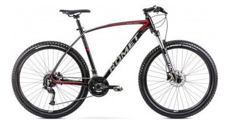 Vélo vtt cross-country 27.5  - romet - mustang m7.1 ltd - noir/rouge