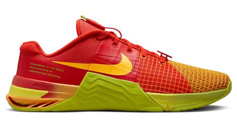 Nike metcon 8 amp cross training shoes red yellow 42