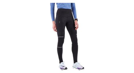 Collant running femme kiprun warm rain noir