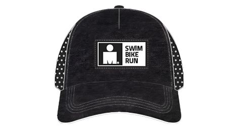 Casquette ironman big mdot sbr running trucker noir/blanc