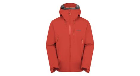 Giacca impermeabile da montagna rab downpour uomo rosso