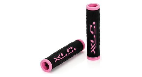 Paire de grips xlc gr g07 125 mm noir rose