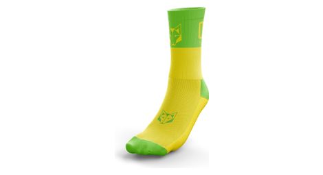 Calzini otso multisport taglio medio giallo verde