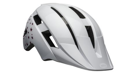 Casque enfant bell sidetrack ii blanc etoiles