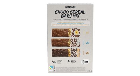 Decathlon nutrition chocolade energiereep mix 15x30g