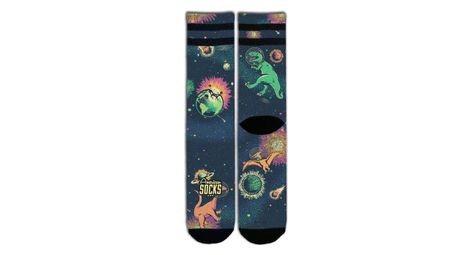 Space dino - chaussettes graphiques techniques coolmax - cyclisme, running et sport
