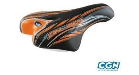 Selle enfant kid 14/16/20 pouces monte grappa 996 ok go noir/orange sans rail