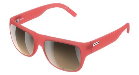 Lunettes poc want corail translucide - brown silver mirror