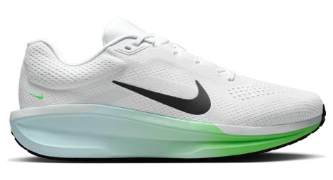 nike winflo 11 men s running shoes in white green