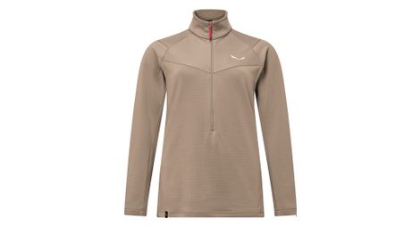 Forro polar de mujerSalewa Puez Cammino Polarlite 1/2 Zip Beige