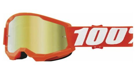 100% strata 2 youth goggle blauw / heldere lens