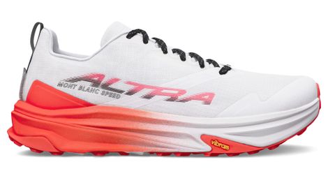 altra mont blanc speed trail running shoes white pink men s