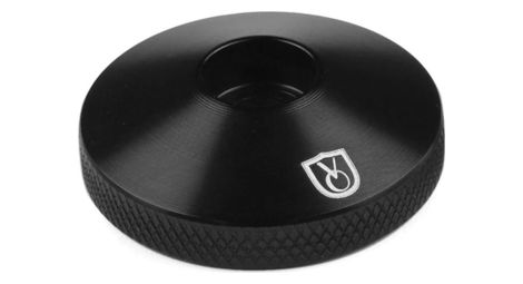 Véloorange knurled stem cap black