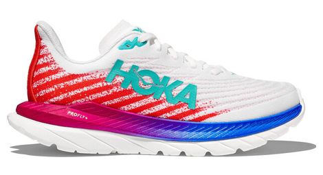 Chaussures de Running Femme Hoka Mach 5 Wide Blanc
